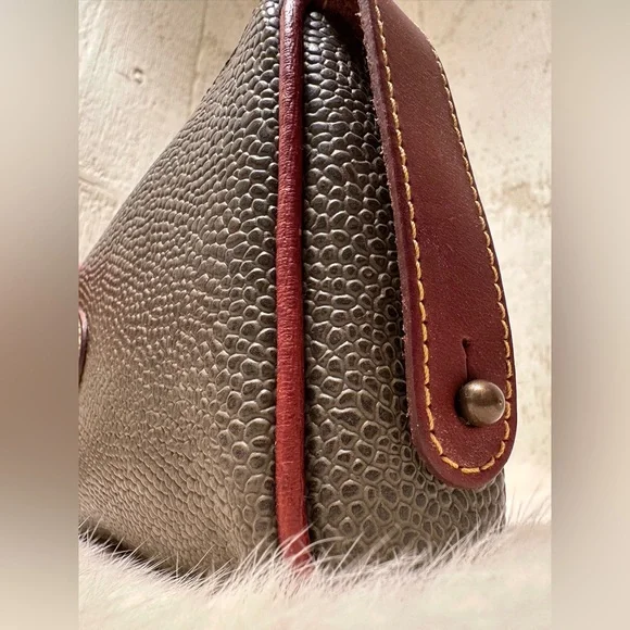 Mulberry Scotchgrain Wash Case/Clutch in Green Pebble/Chestnut - Picture 8 of 10